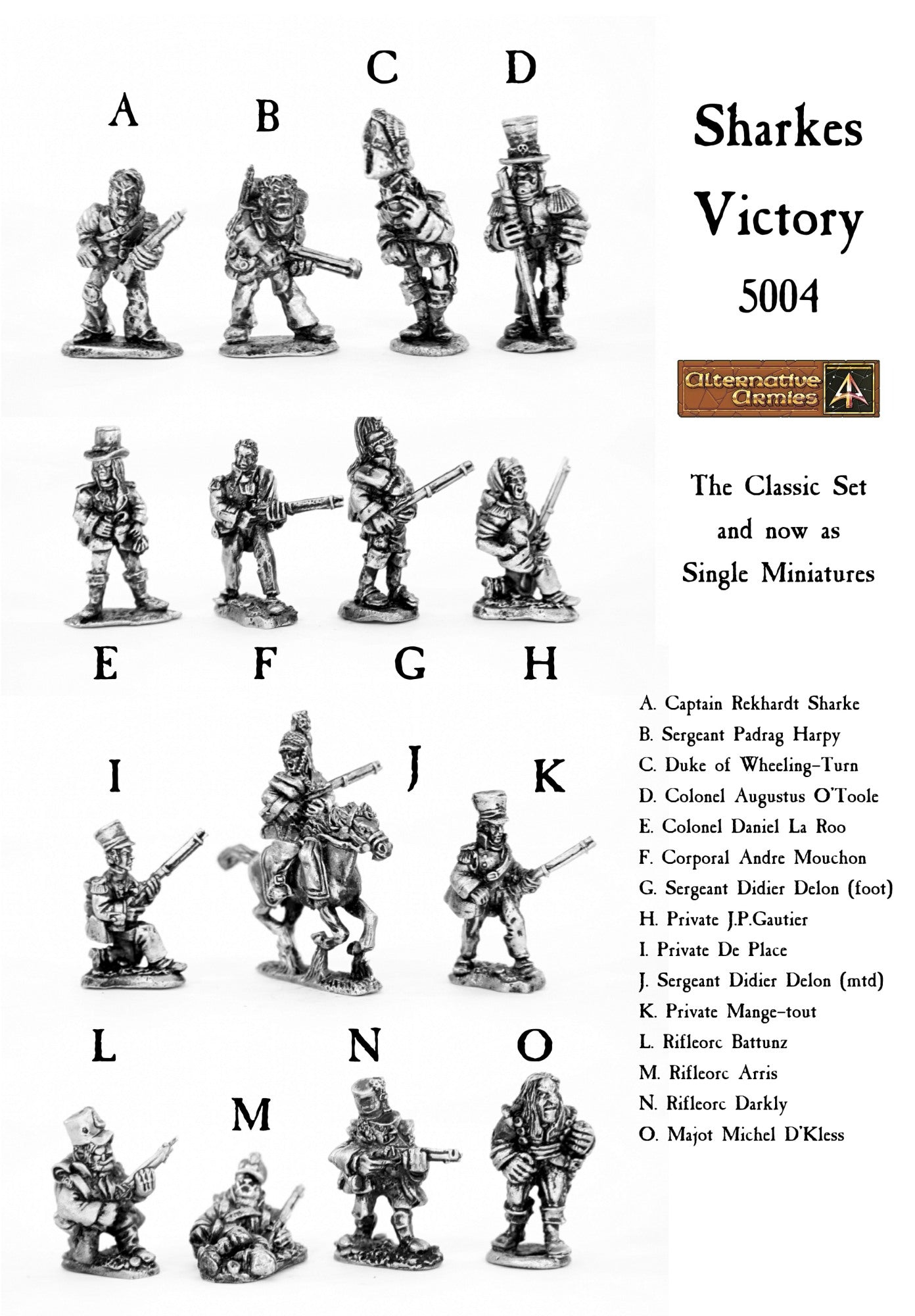 5004 Sharkes Victory - Flintloque Set (Single Miniatures or Full Set)