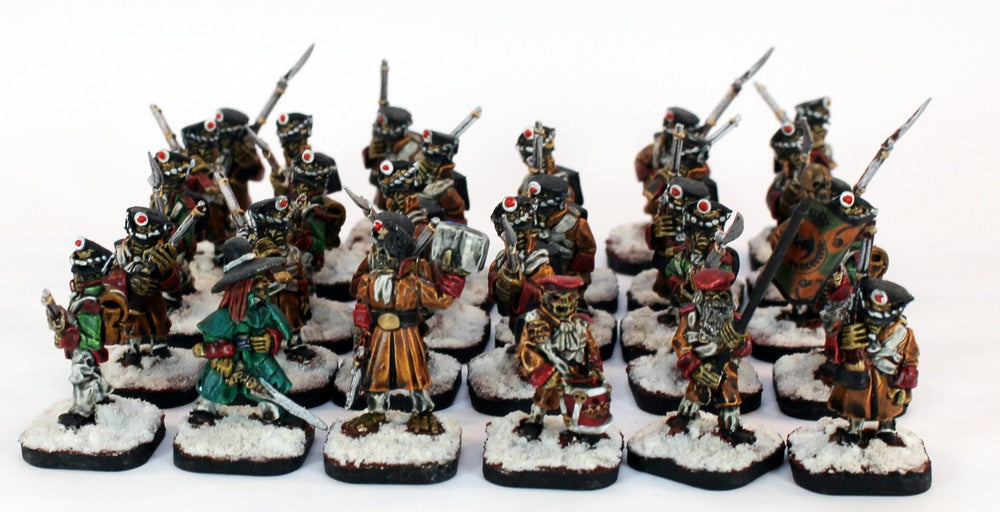 PTD 55508-U Zombie Line Infantry (28): Pro Painted Undead Unit (1st Choice)