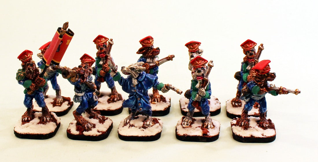 PTD 57804-U Ferach Werewolf Line Infantry: 20 Werewolf Miniatures