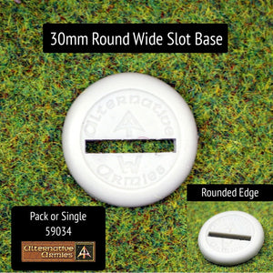 59034 30mm Round Wide Slot Base (10 or Singles)