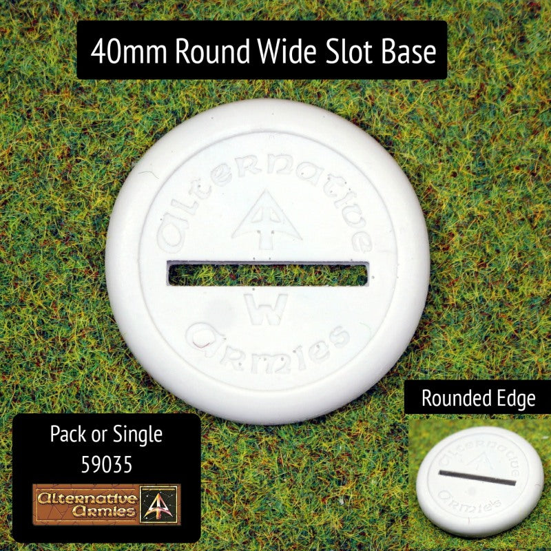 59035 40mm Round Wide Slot Base (10 or Singles)