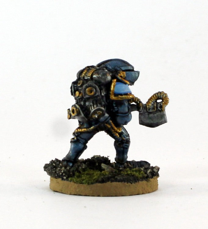 PTD IA071 Retained Knight with Roaz Axe - Blue Armour (1)