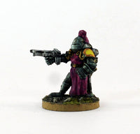 PTD IA074 Retained Knight Errant with Impact Fist - Gun-Metal Armour and Magenta Cloak  (1)