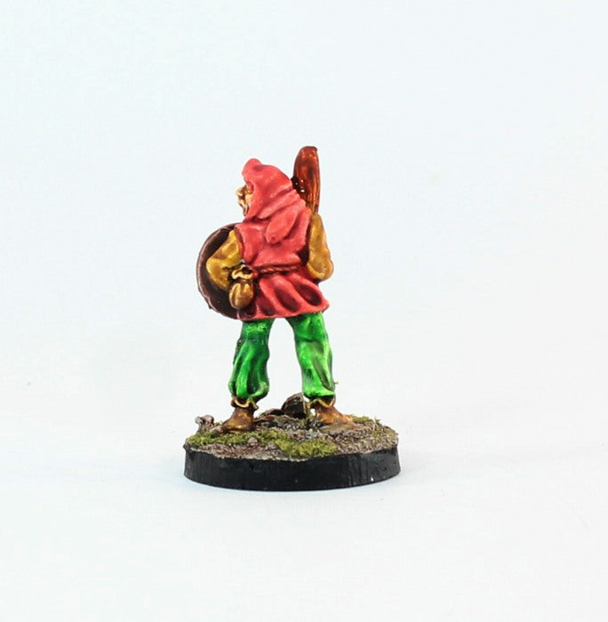 PTD FL16-01: Peasant in hood with Wooden Club and Shield