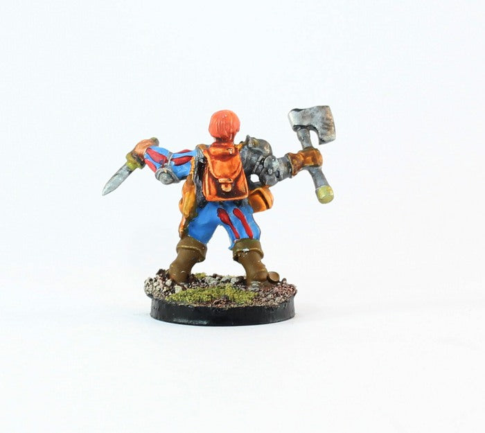 PTD FL30-04: Cullen the Hireling partially armoured with Axe and Dagger, standing