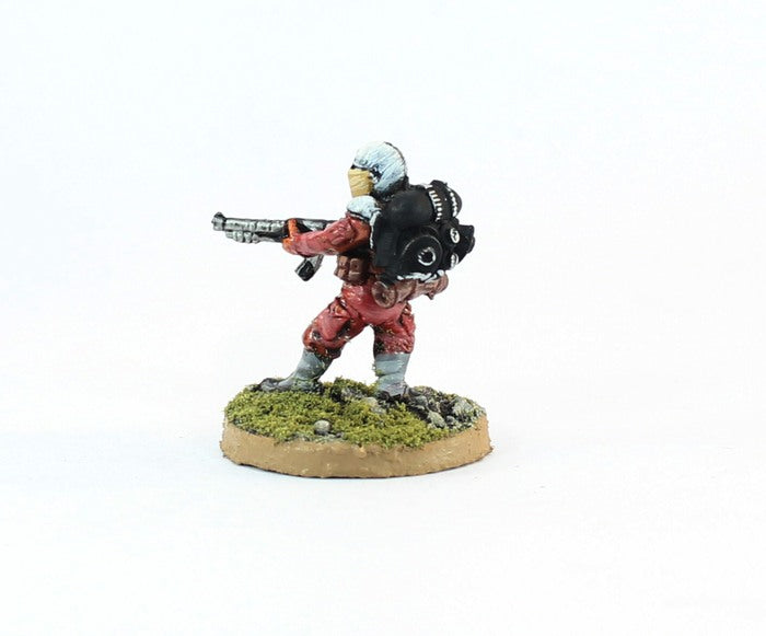 PTD IA049 Muster Private leaning back with Moth Rifle - Red