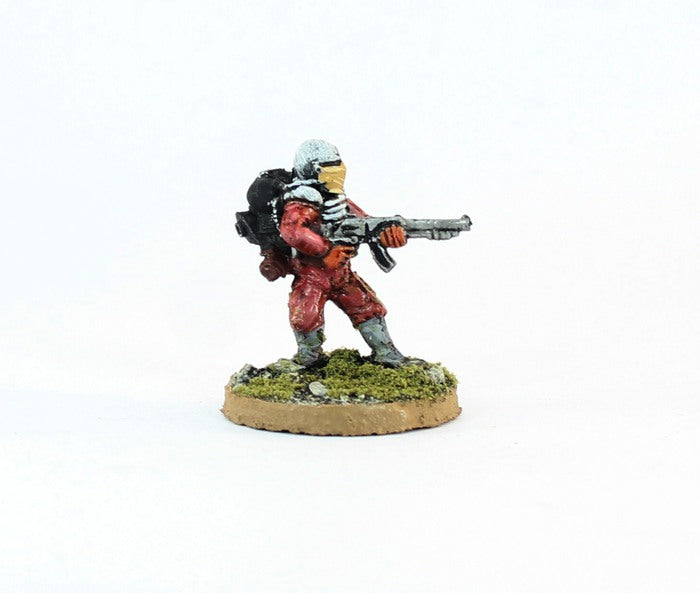 PTD IA049 Muster Private leaning back with Moth Rifle - Red