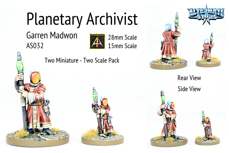 AS032 Planetary Archivist Garren Madwon (Two Miniatures) - Save 20%