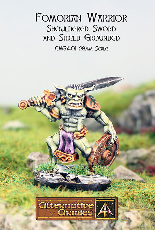 CM34-01 Fomorian Warrior sword shouldered grounded shield