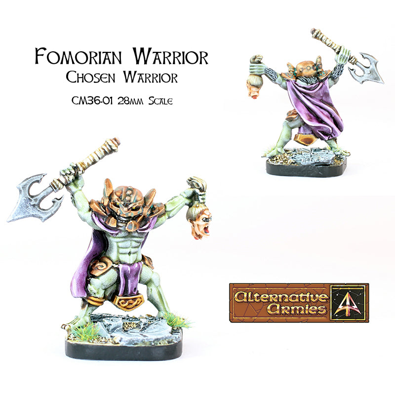 CM36-01 Fomorian Chosen Warrior holding severed head