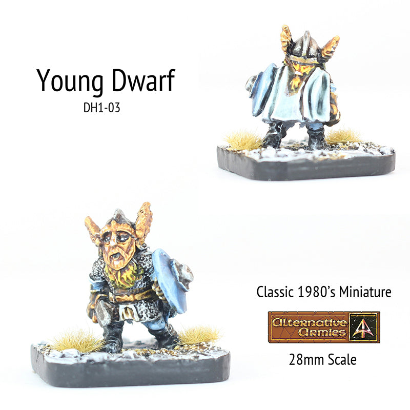 DH1-03 Young Armoured Dwarf with Short Sword and Shield