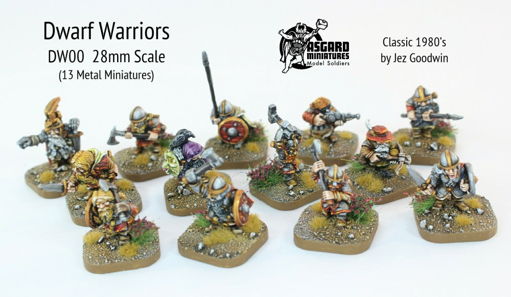 DW00 Dwarf Warriors Set (Thirteen Miniatures with Saving)