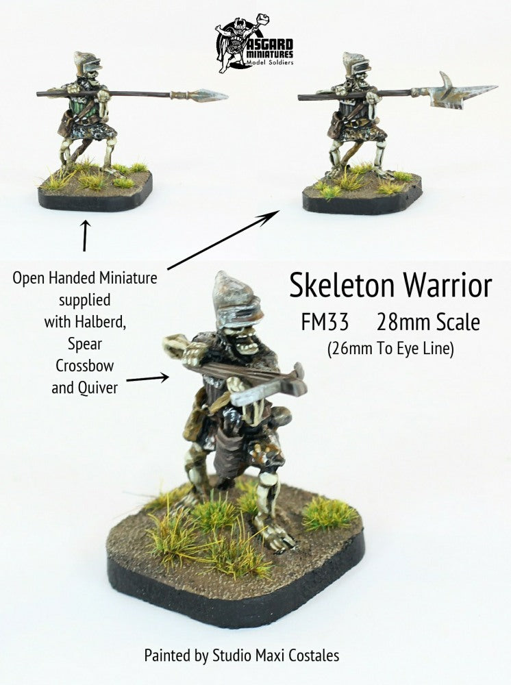 FM33 Skeleton Warrior (comes with Crossbow plus quiver, Spear, Pike)