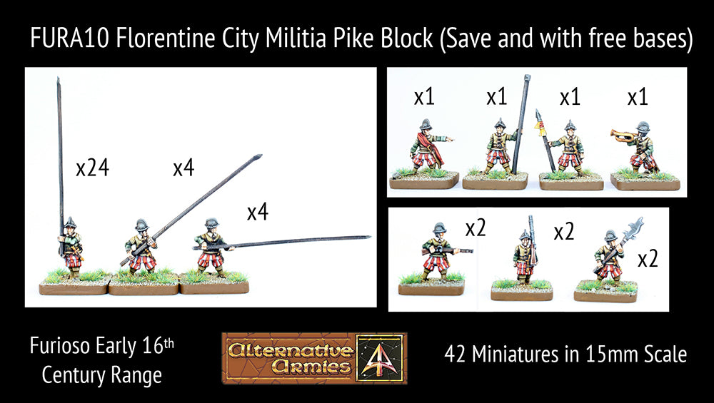 FURA10 Florentine City Militia Pike Block (Save and with free bases)