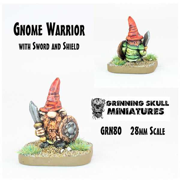 GRN80 Gnome Warrior (Sword and Shield)