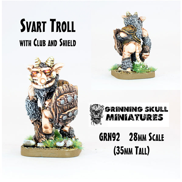 GRN92 Svart Troll (Large Metal Miniature)
