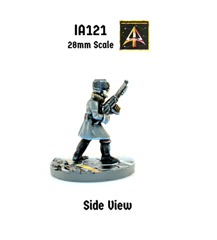 IA121 PM Cold Climes Trooper advancing with Moth Rifle