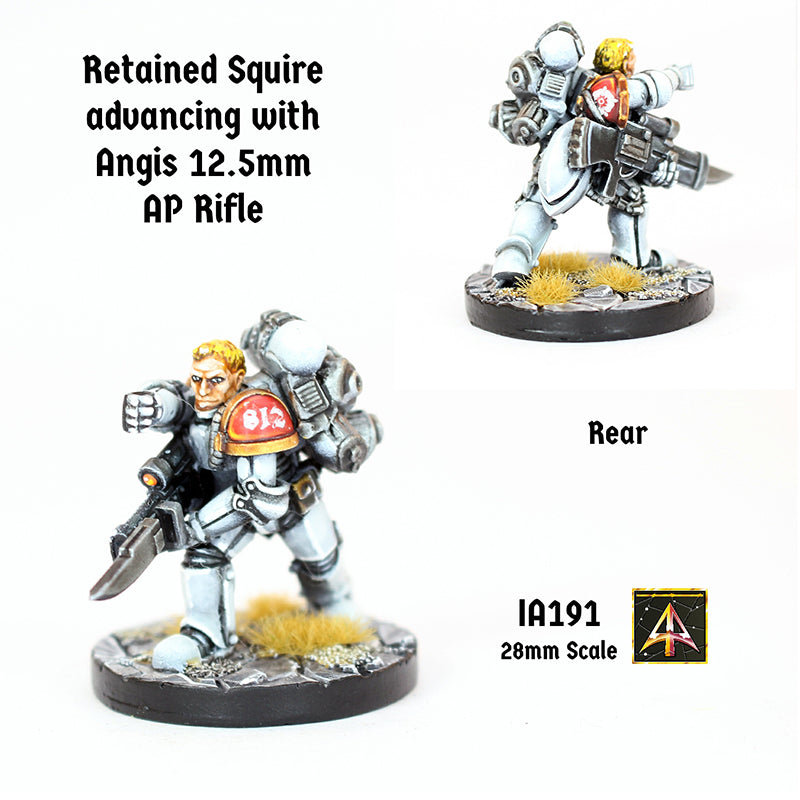 IA191 Retained Squire advancing with Angis 12.5mm Rifle