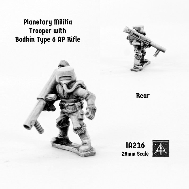 IA216 Planetary Militia Trooper advancing with Bodkin AP