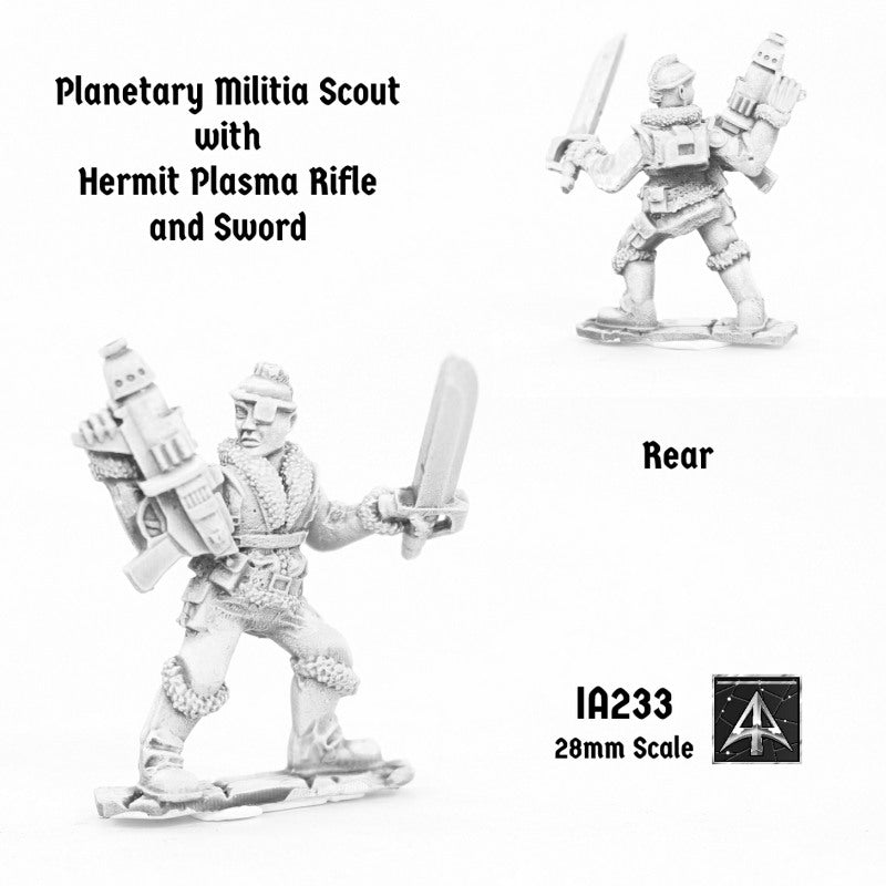 IA233 Planetary Militia Scout with Hermit Plasma Rifle