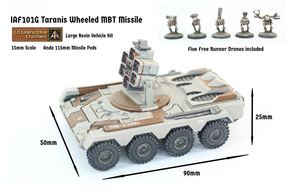 IAF101G Taranis Wheeled MBT Missile Turret (Super Heavy) - Free Pack of Drones included