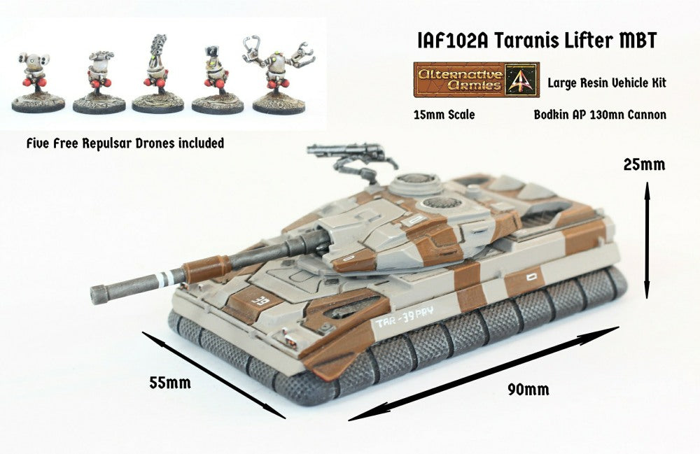 IAF102A Taranis Lifter MBT Cannon Turret (Super Heavy) - Free Pack of Drones included
