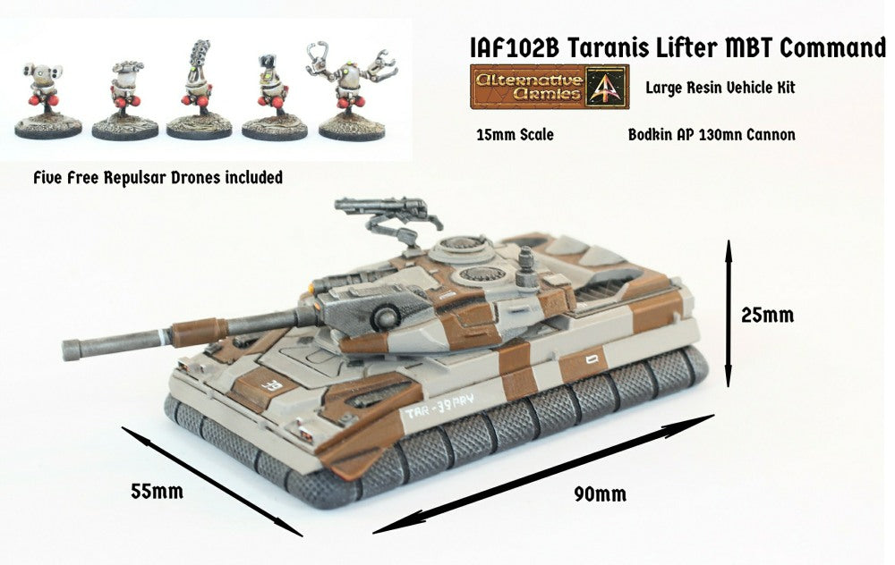 IAF102B Taranis Lifter MBT Command Turret (Super Heavy) - Free Pack of Drones included