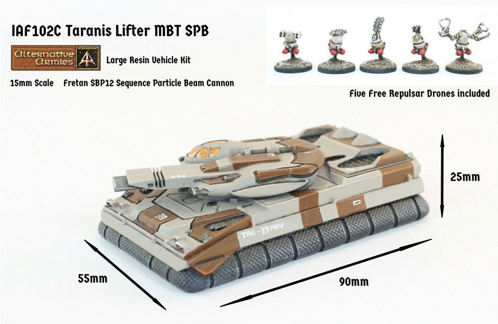 IAF102C Taranis Lifter MBT SPB Energy Turret (Super Heavy) - Free Pack of Drones included