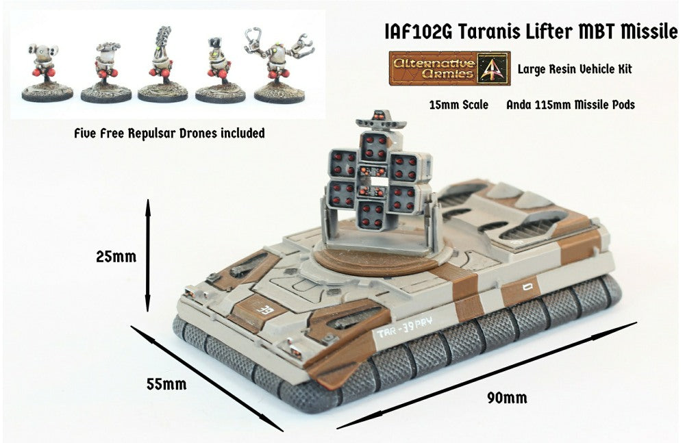 IAF102G Taranis Lifter MBT Missile Turret (Super Heavy) - Free Pack of Drones included