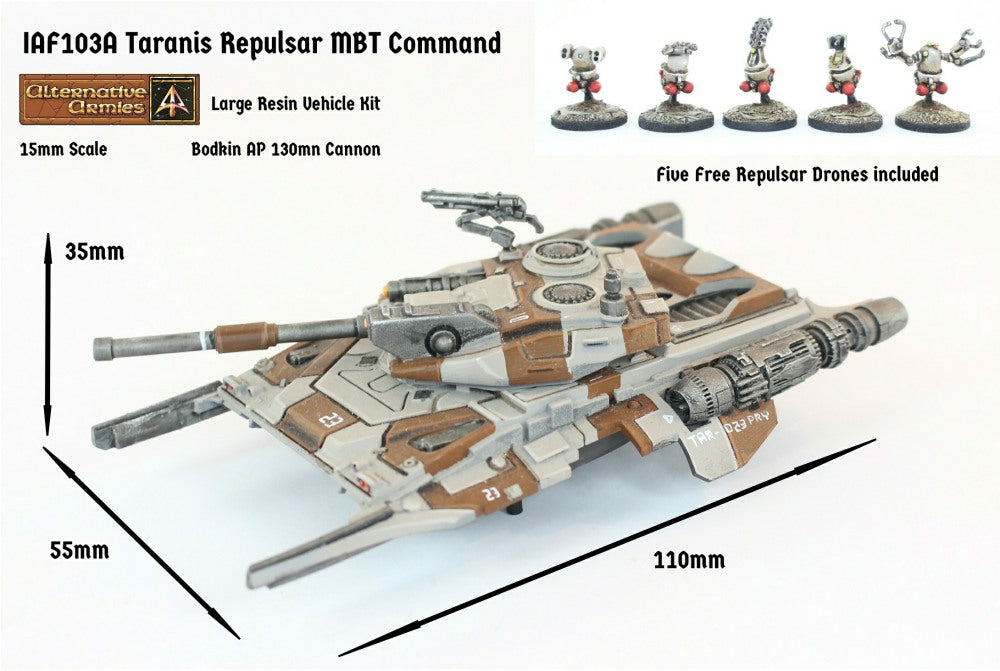 IAF103B Taranis Repulsar MBT Command Turret (Super Heavy) - Free Pack of Drones included