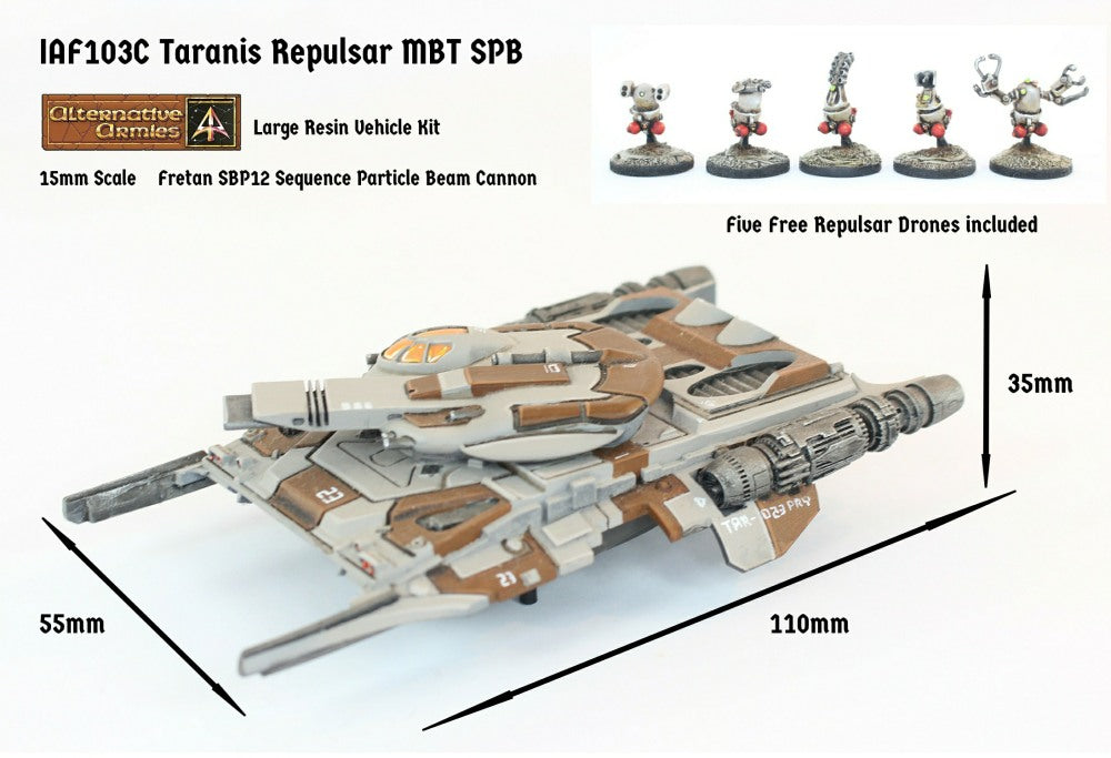 IAF103D Taranis Repulsar MBT Siege Turret (Super Heavy) - Free Pack of Drones included