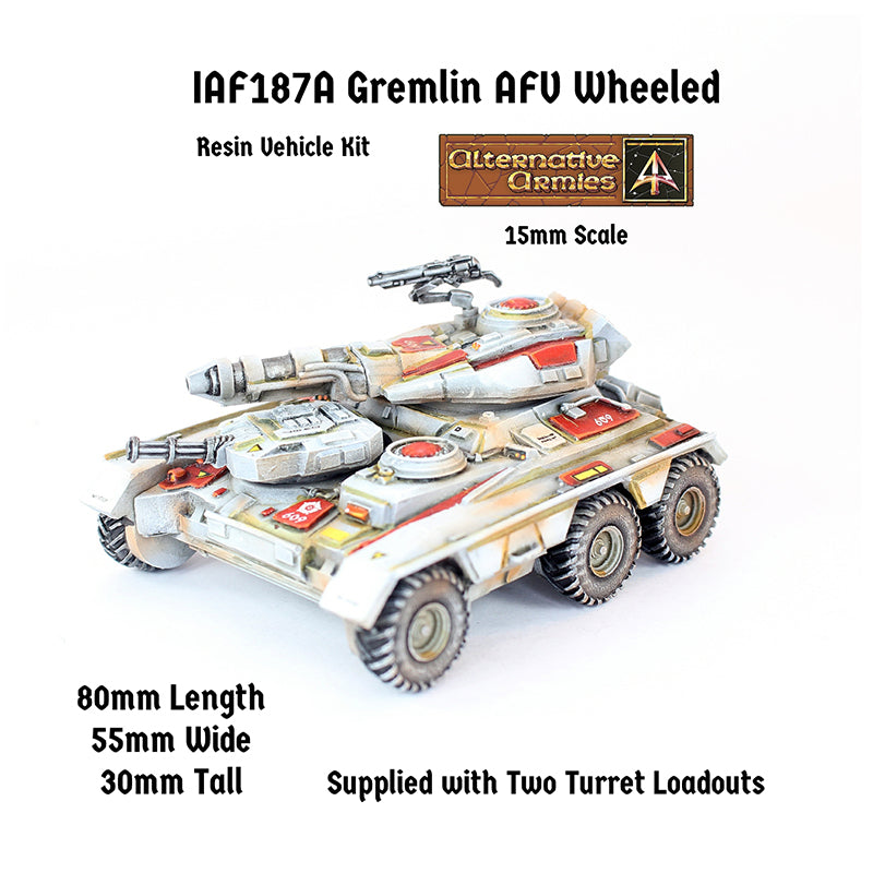 IAF187A Gremlin AFV Wheeled with Bodkin AP Cannon (and Valerin) and hull turret