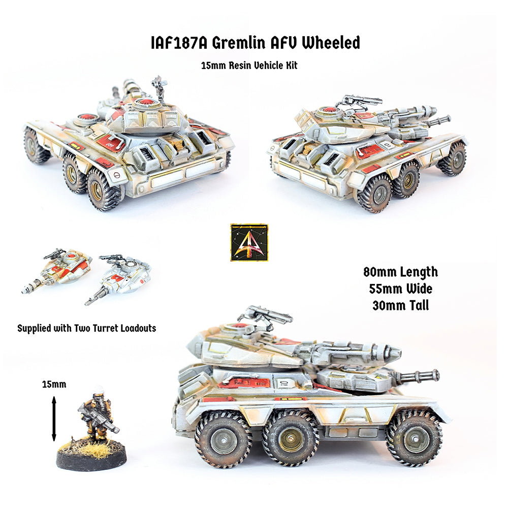 IAF187A Gremlin AFV Wheeled with Bodkin AP Cannon (and Valerin) and hull turret