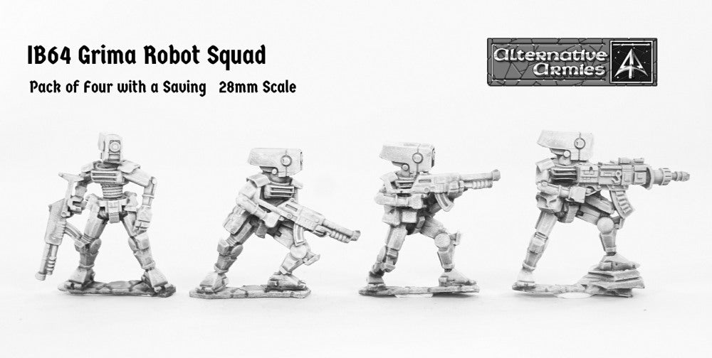 IB64 Grima Robot Squad (Four Miniatures with Saving)