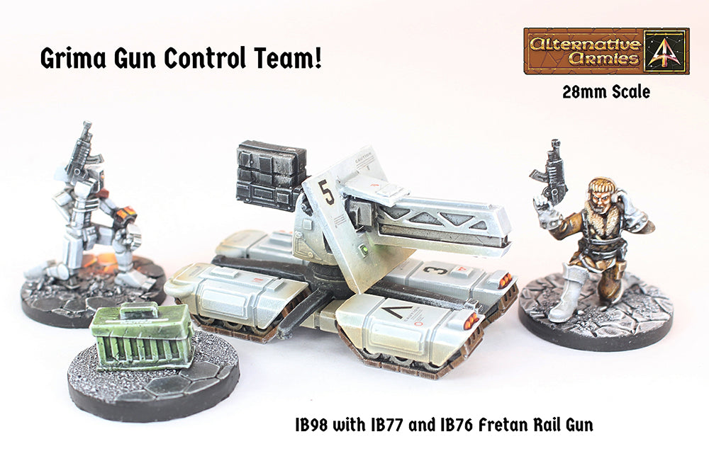 IB98 Grima Gun Control Team (Three Pack includes Ammo Box with Saving)