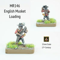 MR146 English Musket Loading 17thC Wide Hat