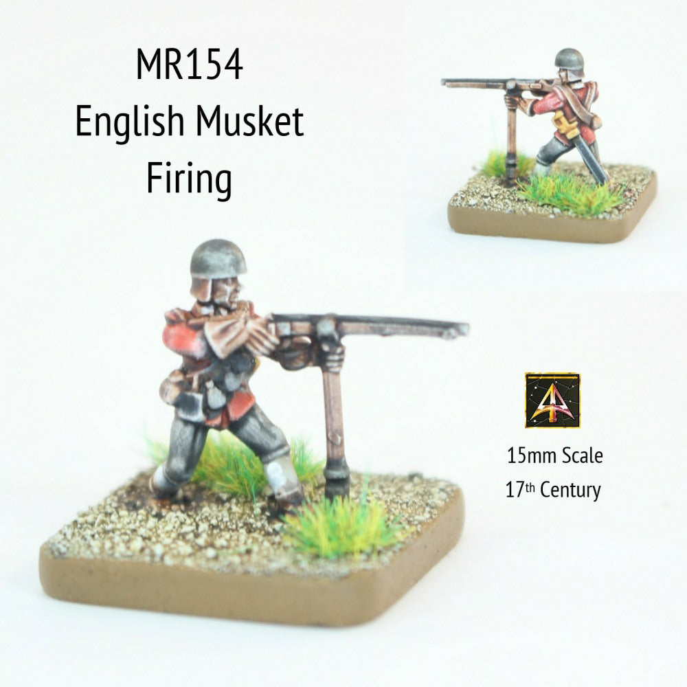 MR154 English Musket Firing 17thC Pot Helmet