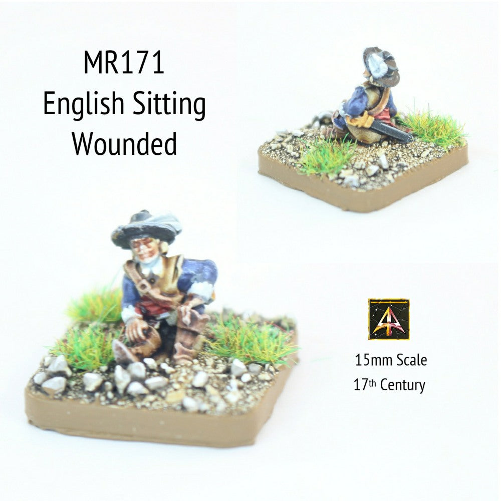 MR171 English Sitting Wounded Wide Hat 17thC