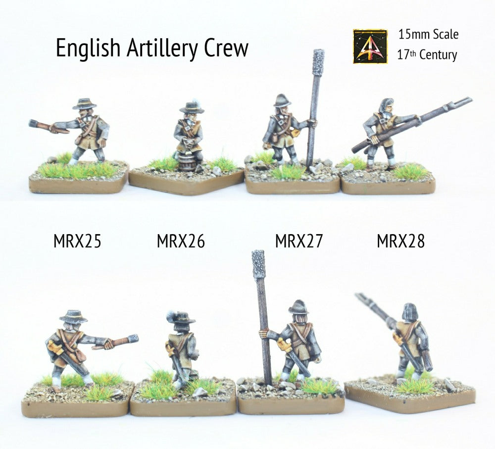 MRX25 English Artillery Crew 17thC (Four or Singles)
