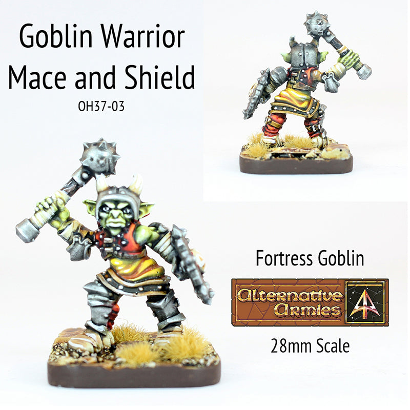 OH37-03 Goblin Warrior Mace and Shield