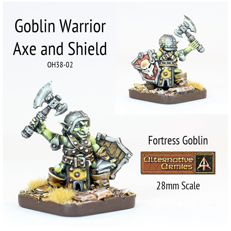 OH38-02 Goblin Warrior Axe and Shield