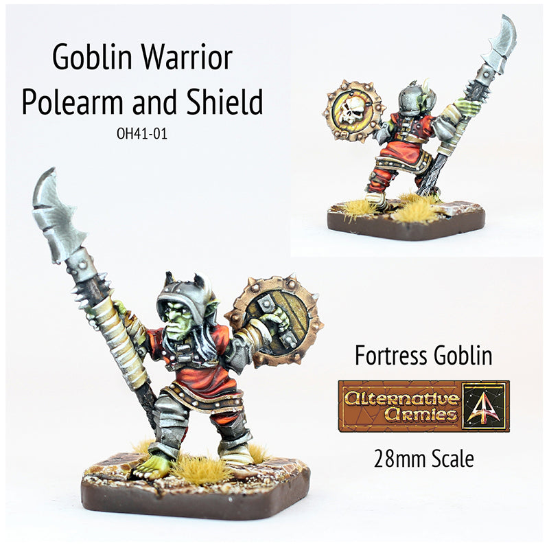 OH41-01 Goblin Warrior Polearm and Shield