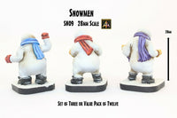 SN09 Snowmen (28mm scale) (3 Pack or Value Set of 12 with Saving)