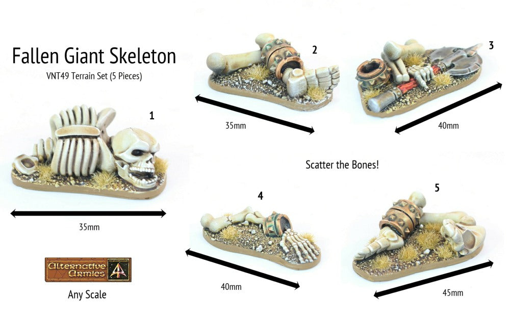 VNT40 Fallen Giant Skeleton (Five Piece Set) Pack or Singles