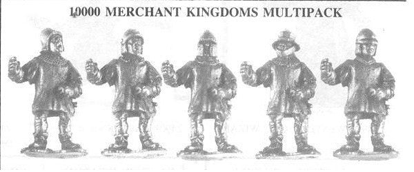 10000 Merchant Kingdoms Soldiers (5 Different Miniatures)
