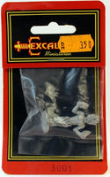 3001: Fire Demon & integral base: 30mm to top of the head-Excalibur Vintage 1980s
