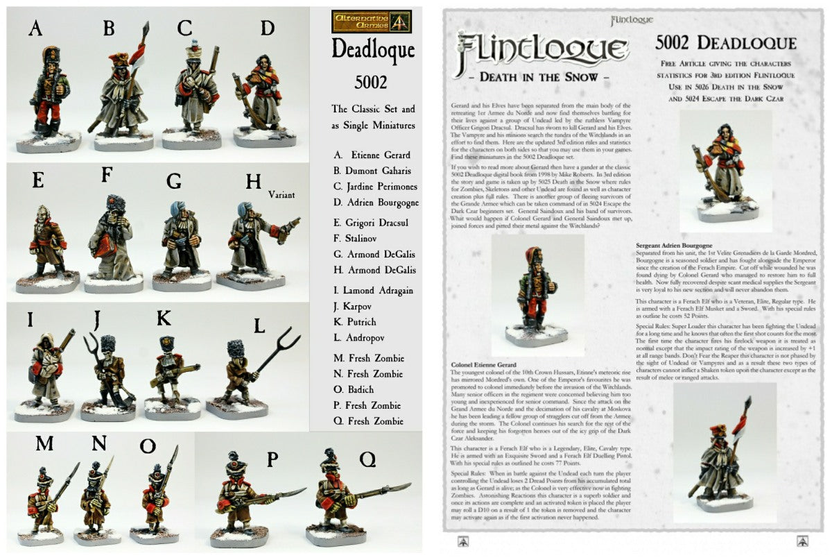 5002 Deadloque Miniatures Set (17 poses and as singles)