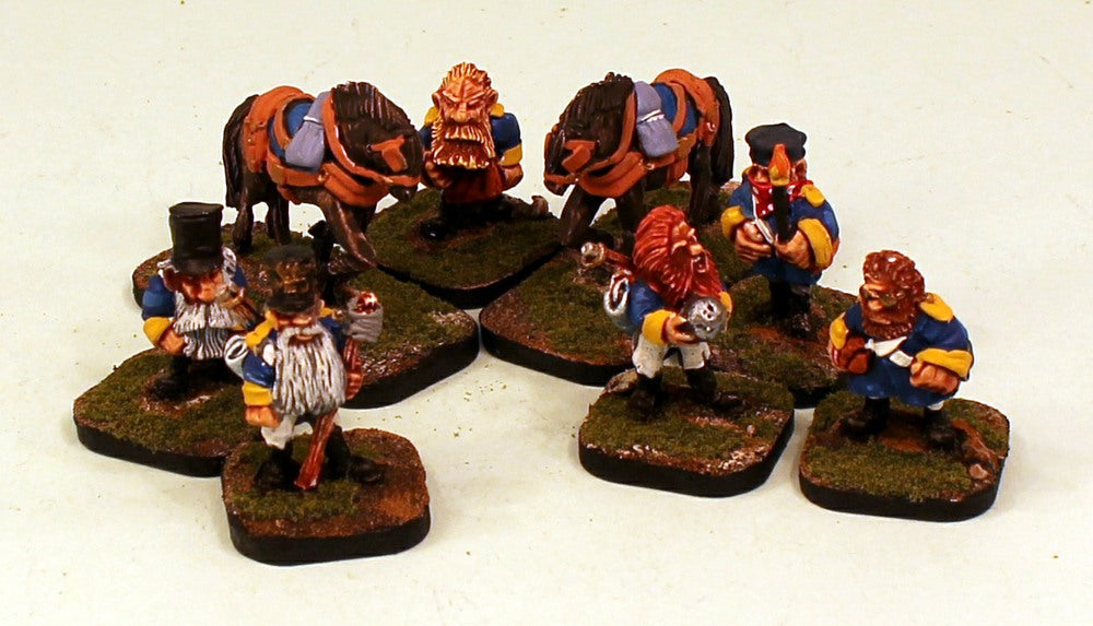 PTD 52510 Krautian Dwarf Artillery Crew with Horses: 8 Pieces