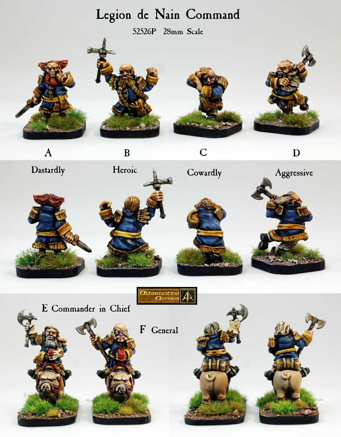 52526P Legion de Nain Command (Pummilig Pigs)