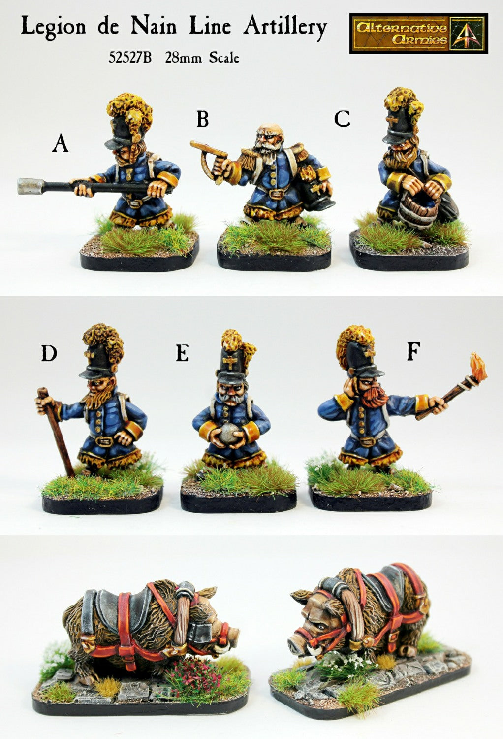 52527B Legion de Nain Line Artillery (Limber Boars)